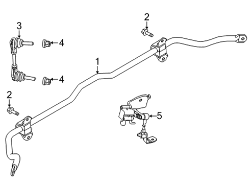 2021 Ford Mustang Mach-E Rear Suspension, Control Arm Diagram 3 - Thumbnail