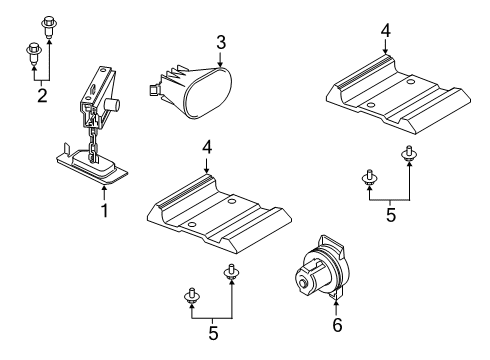 2023 Ford Ranger Carrier & Components - Spare Tire Diagram