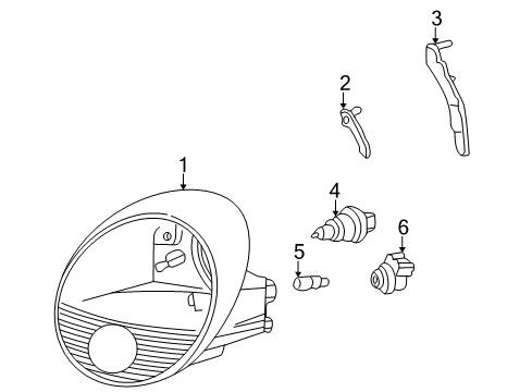 2002 Ford Thunderbird Headlamps Diagram