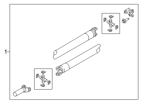 2015 Ford F-350 Super Duty Drive Shaft - Rear Diagram