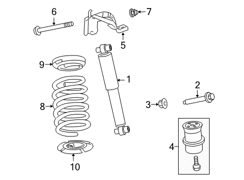 2008 Lincoln MKZ Shocks & Components - Rear Diagram 1 - Thumbnail