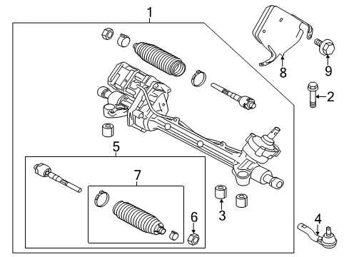 2011 Mercury Milan Steering Column & Wheel, Steering Gear & Linkage Diagram 7 - Thumbnail