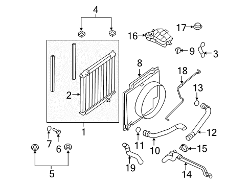 2010 Ford F-350 Super Duty Shroud - Radiator Fan Diagram for 7C3Z-8146-H