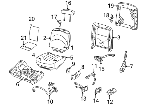 2004 Mercury Grand Marquis Element Diagram for 3W7Z-14D696-AA