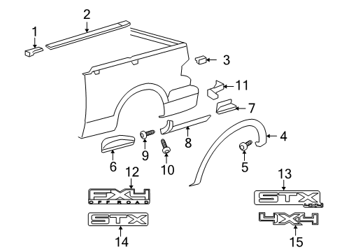 2009 Ford F-150 Shield Assembly Diagram for 5L3Z-83280A02-BAA