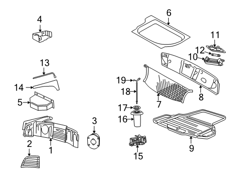 2004 Ford Thunderbird Net Assembly - Load Fixing Diagram for 2W6Z-6355066-AA