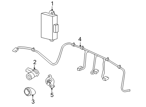 2000 Ford Excursion Speaker Assy - Parking Control Aid Diagram for YC3Z-15K864-AA