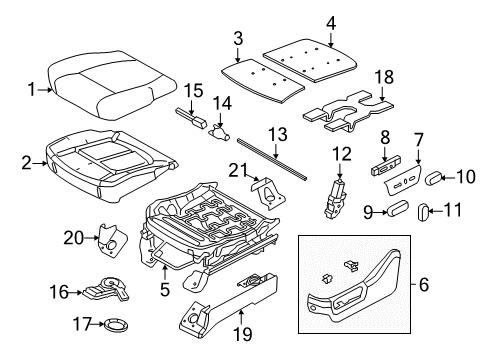 2016 Ford F-250 Super Duty Seat Cushion Cover Assembly Diagram for FC3Z-2562900-AA