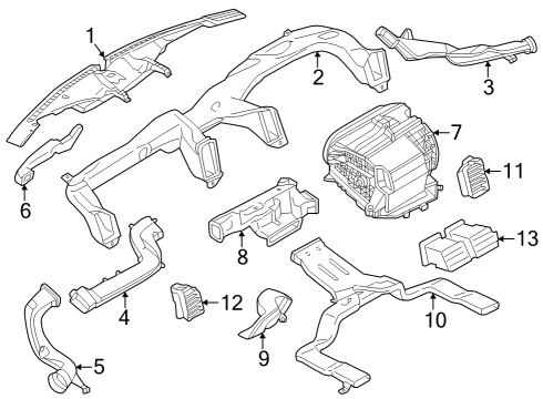 2022 Lincoln Navigator DUCT ASY - AIR CONDITIONER Diagram for NL7Z-19E630-A