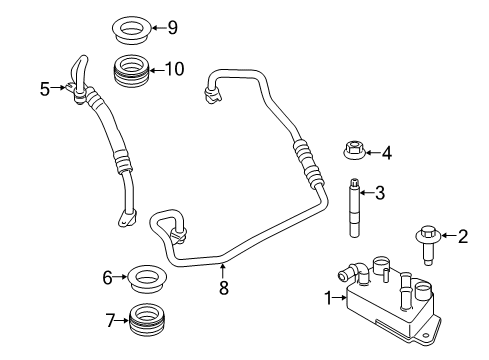 2016 Ford Transit Connect Oil Cooler, Transmission Diagram 1 - Thumbnail