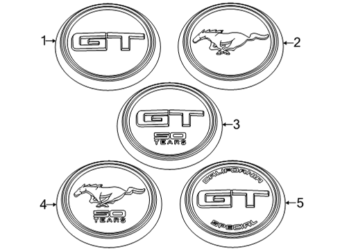 2019 Ford Mustang Exterior Trim - Trunk Diagram 1 - Thumbnail