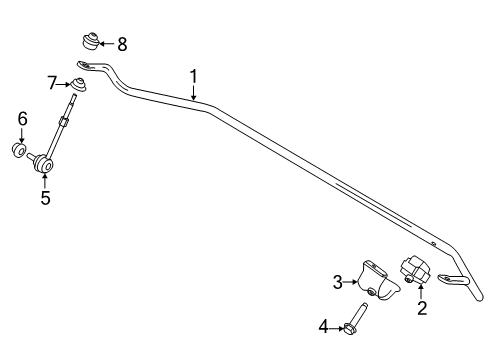 2015 Ford Escape Bar - Stabilizer Diagram for CV6Z-5A772-E