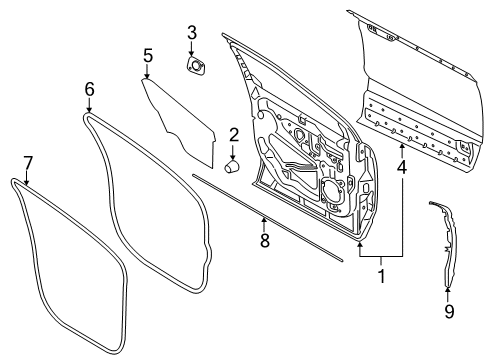 2019 Lincoln Nautilus Front Door Diagram