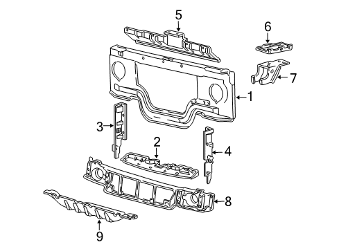 1993 Ford E-350 Econoline Club Wagon DEFLECTOR - AIR Diagram for F4UZ8311A