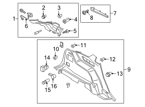 2018 Ford Edge Trim Assembly - Quarter Diagram for FT4Z-5831013-BD