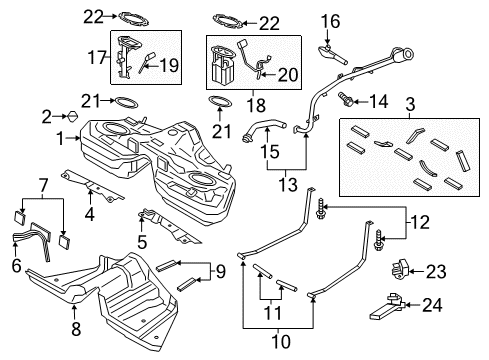 2019 Ford Mustang Sender And Pump Assembly Diagram for JR3Z-9H307-C