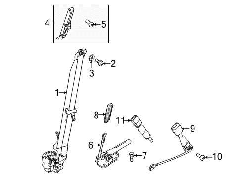 2015 Ford Explorer Cover Assembly Diagram for DB5Z-54611B46-BA