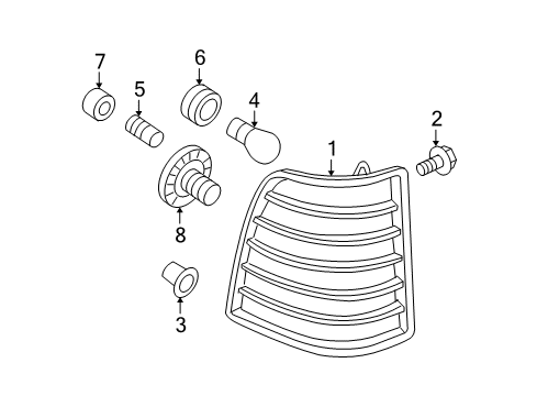 2008 Mercury Mountaineer Diode Assembly - Light Emitting Diagram for 8F9Z-13B765-A