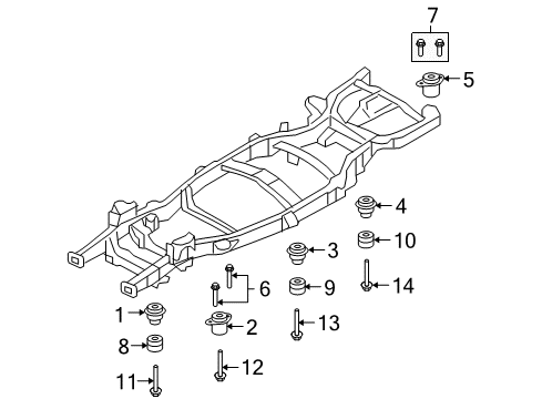 2007 Lincoln Navigator Frame & Components Diagram