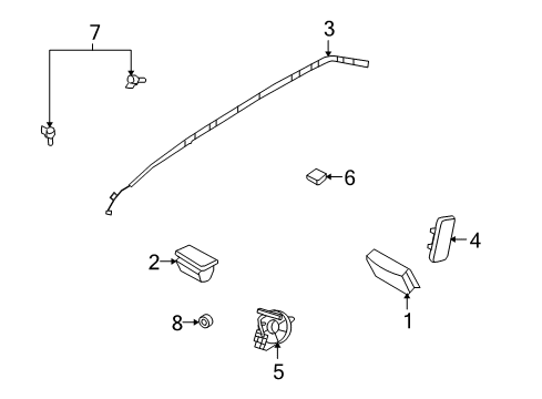 2007 Lincoln MKX Air Bag Components Diagram