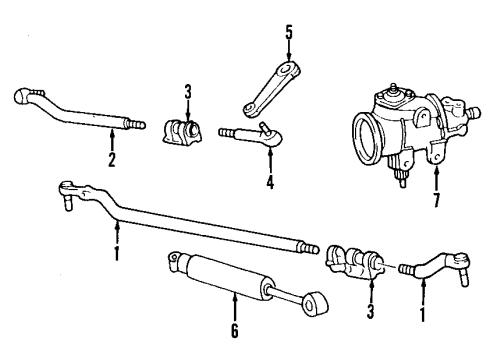 2002 Ford Excursion P/S Pump & Hoses, Steering Gear & Linkage Diagram 2 - Thumbnail