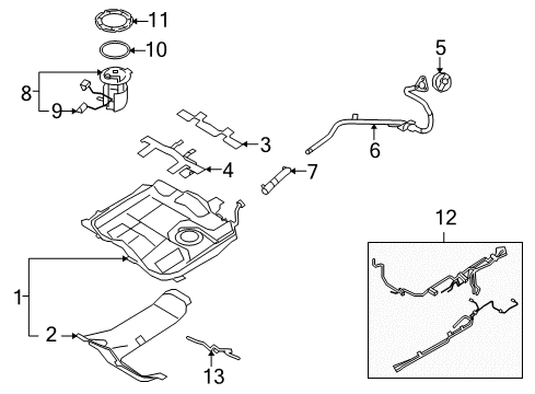 2009 Lincoln MKX Fuel System Components Diagram