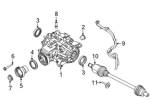 2018 Ford Focus Flange Diagram for GD9Z-4851-A