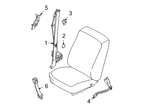 2009 Ford F-150 Seat Belt Diagram 1 - Thumbnail