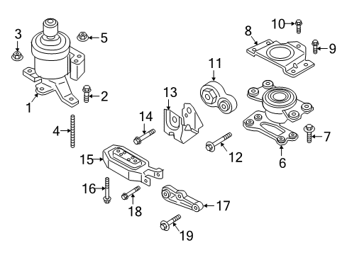 2018 Lincoln Continental Engine & Trans Mounting Diagram