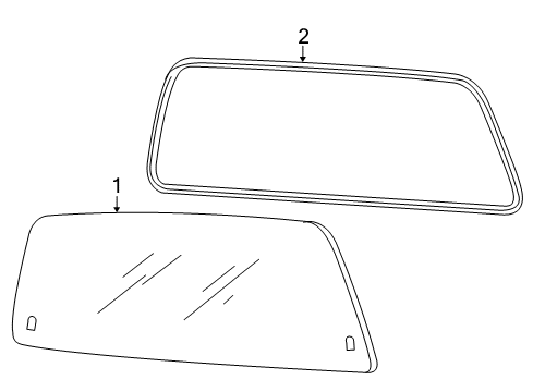 2009 Ford F-250 Super Duty Back Glass Diagram 3 - Thumbnail