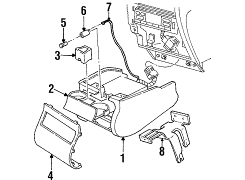 1996 Lincoln Continental Knob And Element - Cigar Lighter Diagram for F29Z-15052-A