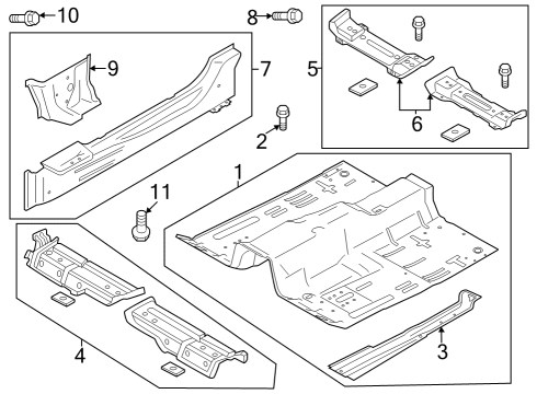 2024 Ford Mustang Member Assembly - Cross - Center Diagram for FR3Z-6310776-A