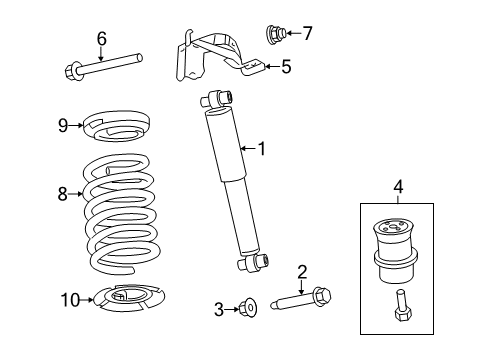 2008 Lincoln MKZ Shocks & Components - Rear Diagram 2 - Thumbnail