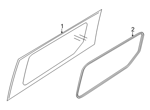 2020 Ford Transit Connect Side Loading Door - Glass & Hardware Diagram 1 - Thumbnail