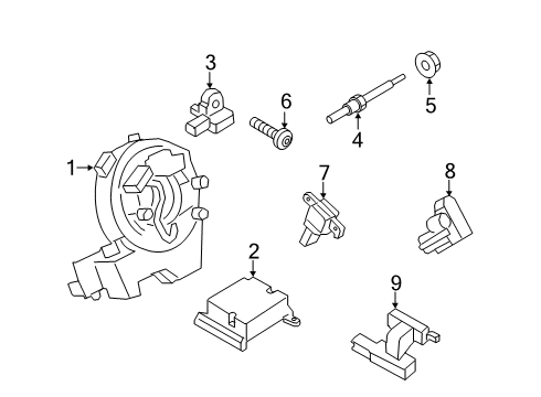 2023 Ford Transit Connect Air Bag Components Diagram