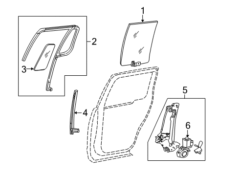 2009 Mercury Mountaineer Rear Door Diagram 3 - Thumbnail