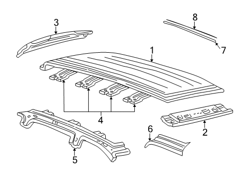 2005 Mercury Monterey Weatherstrip Diagram for 2F2Z-1651223-AA