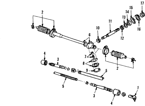 1986 Ford Tempo End - Spindle Rod Connecting Diagram for E3FZ-3A130-A