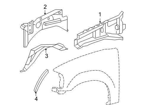 2005 Ford F-150 Inner Components - Fender Diagram