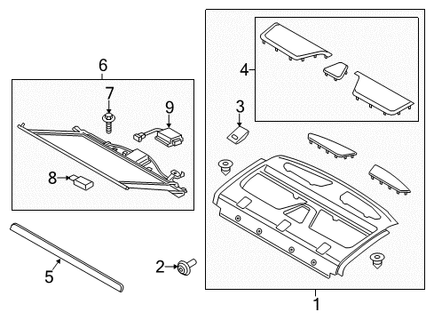 2018 Lincoln MKZ Interior Trim - Rear Body Diagram 1 - Thumbnail