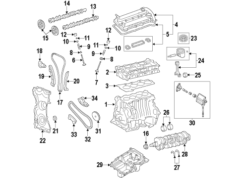 2010 Ford Focus Engine Parts & Mounts, Timing, Lubrication System Diagram 2 - Thumbnail