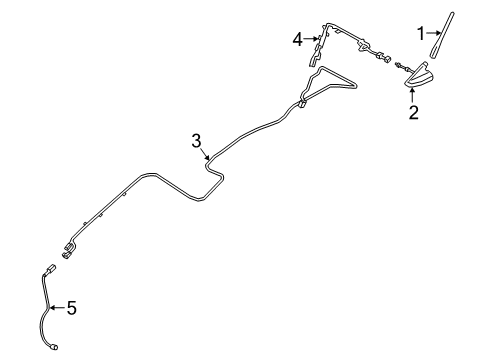 2019 Ford Ranger Extension Cable Assembly Diagram for EB3Z-18812-K