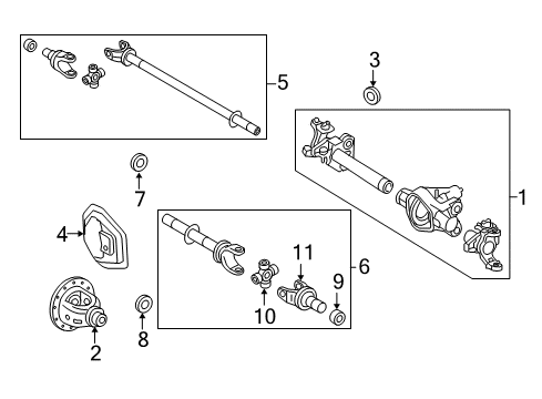 2008 Ford F-350 Super Duty Carrier & Front Axles Diagram