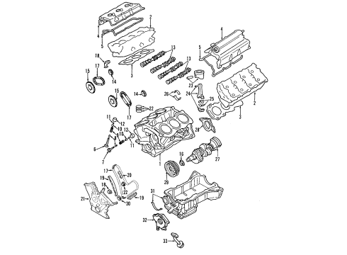 2007 Ford Edge Engine Parts, Mounts, Cylinder Head & Valves, Camshaft & Timing, Oil Pan, Oil Pump, Crankshaft & Bearings, Pistons, Rings & Bearings, Variable Valve Timing Diagram