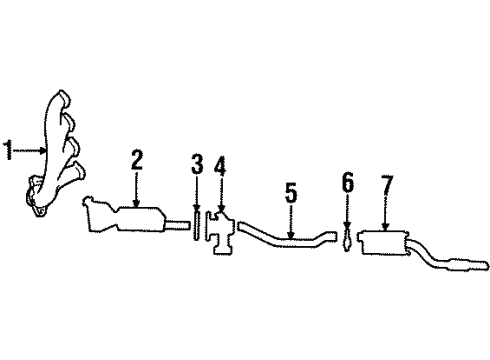 1999 Ford Crown Victoria Exhaust Components Diagram 1 - Thumbnail