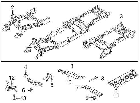 2022 Ford F-350 Super Duty Frame & Components Diagram 5 - Thumbnail