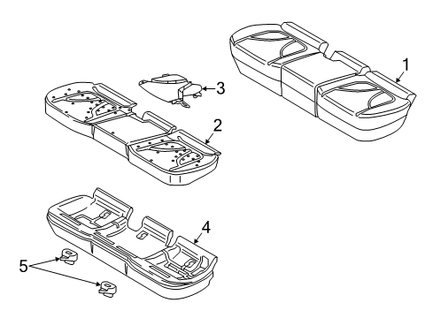 2023 Lincoln Nautilus COVER ASY - REAR SEAT CUSHION Diagram for KA1Z-5863804-FE