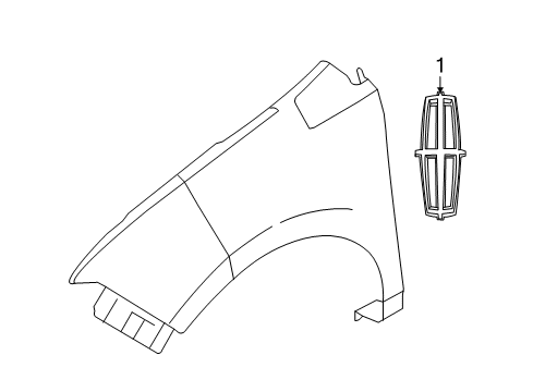 2008 Lincoln MKX Emblem Diagram for 8A1Z-16720-C