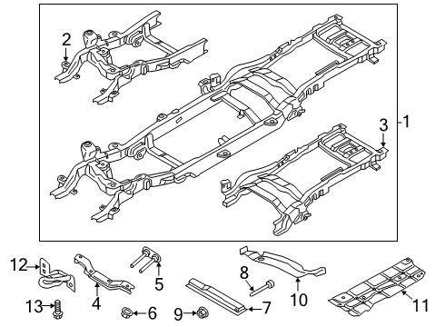 2022 Ford F-350 Super Duty Frame & Components Diagram 6 - Thumbnail