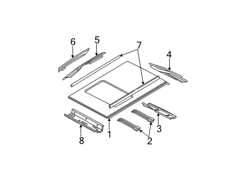 2002 Ford Focus Roof & Components Diagram 2 - Thumbnail